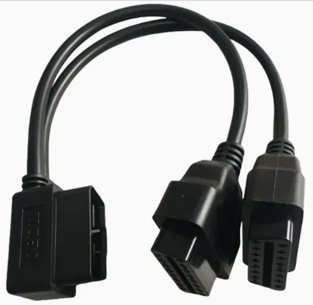 2 Female to 1 Male 16 Pin OBDII Splitter Cable | 600mm