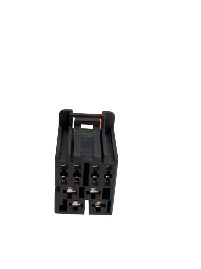 Black harness connector with visible terminal cavities - detail view 2