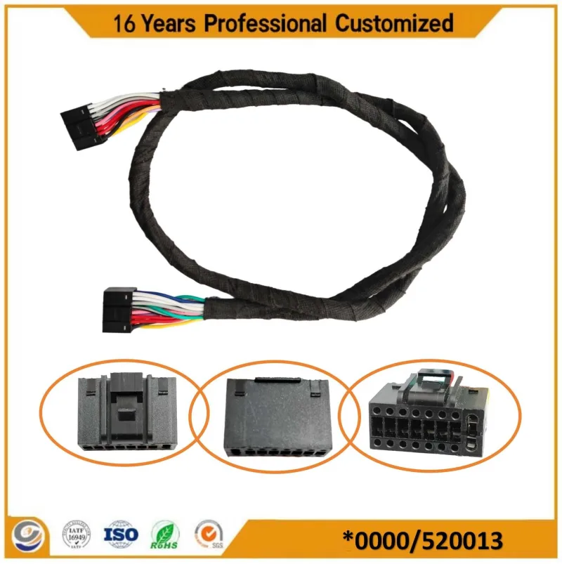 1M 16P dual-head extension cable for automotive Android device power connection