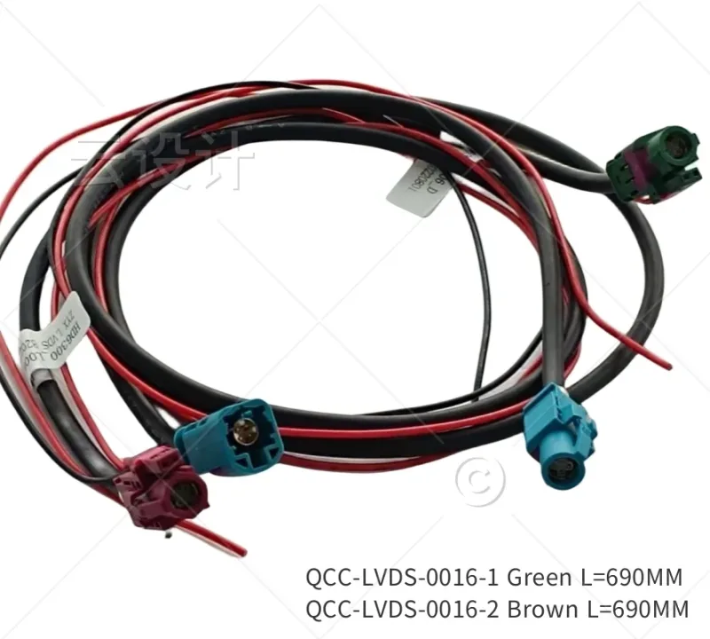 LVDS HSD Cable L=690mm for Hongqi H9 2020-2023 12.3-inch, part QCC-LVDS-0016 - detail view 4