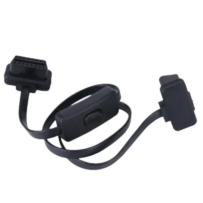 OBD 16P to OBD 16P Extension Cable with Switch, 2m